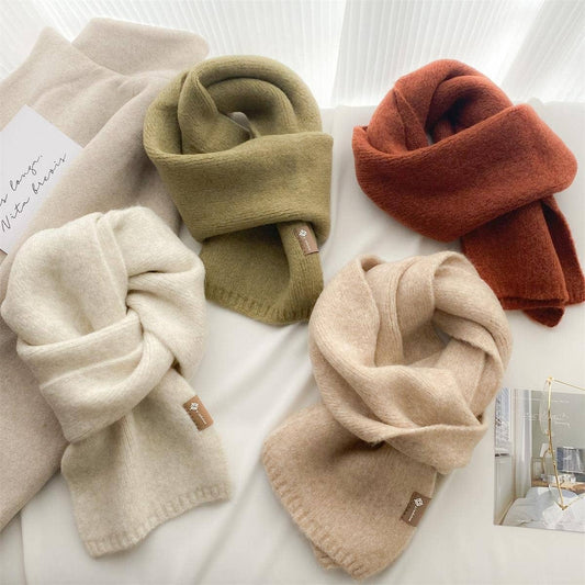 Soft Knit Neck Scarf - Faux Cashmere Winter Wrap_CWASC1260