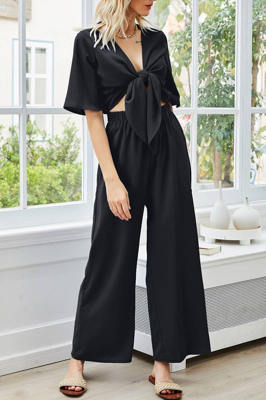 CWSS1174_SUMMER SEXY V-NECK LEISURE SUIT