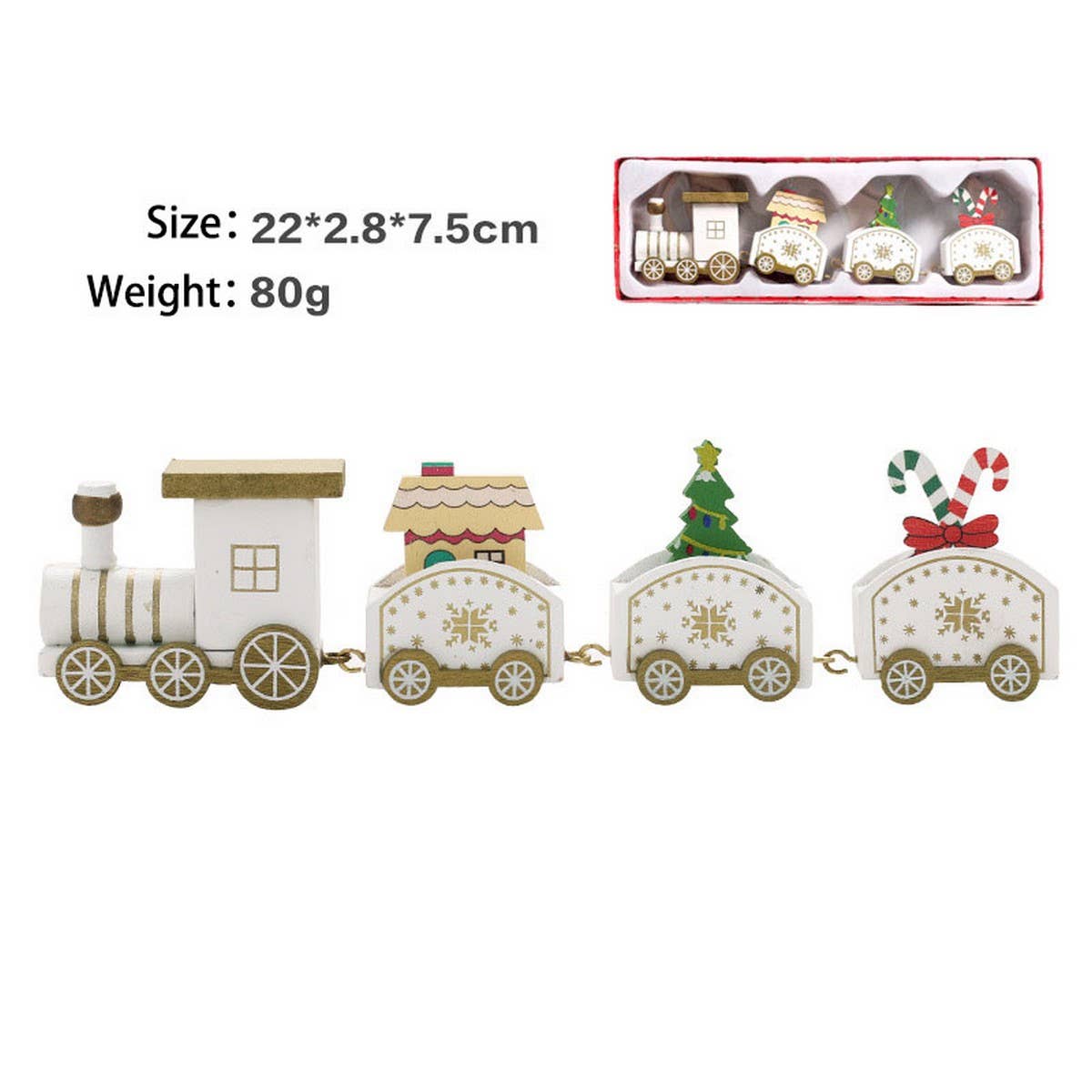 Painted Wooden Train Christmas Table Decor_CWAJE05395