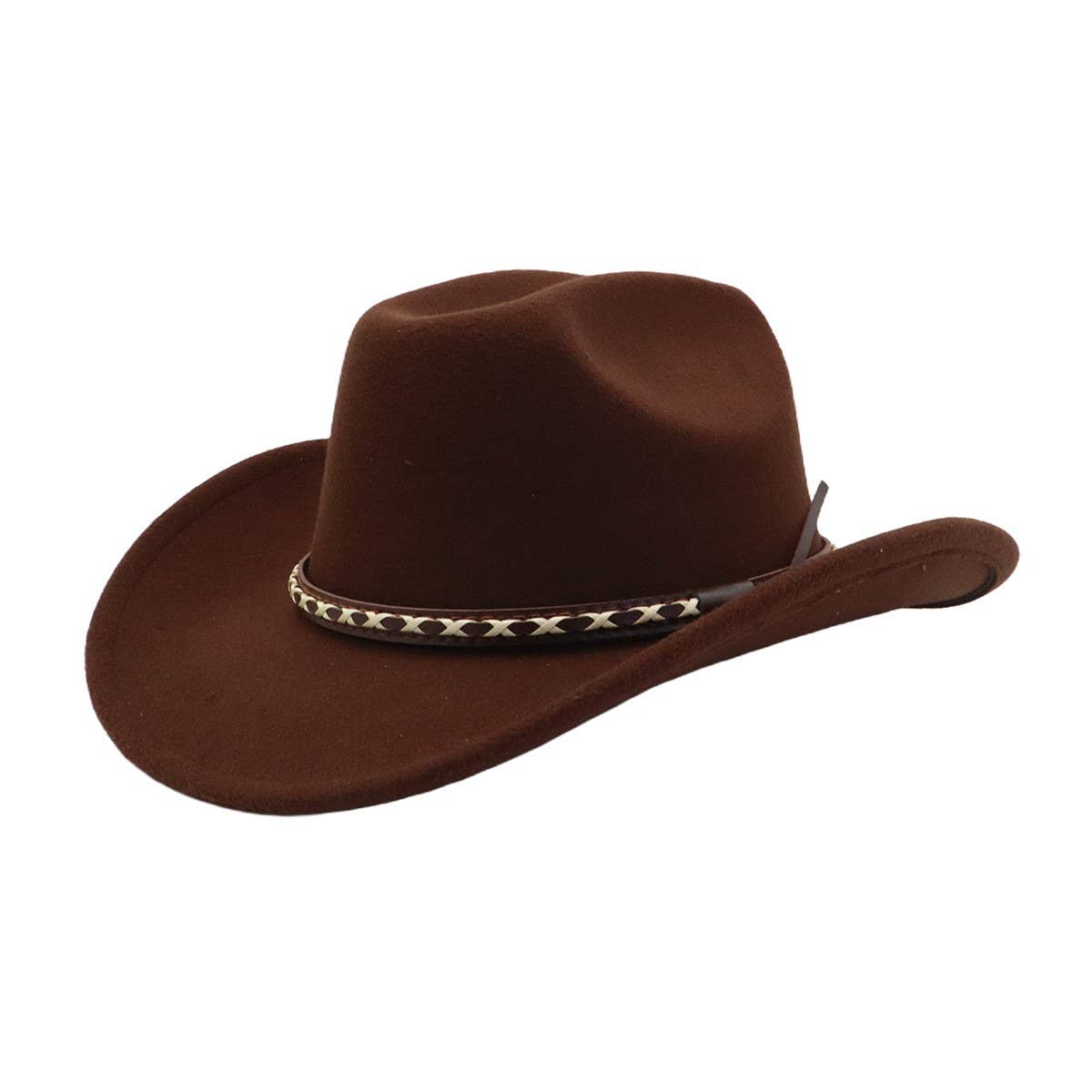Men & Women Ethnic Wool Fedora Jazz Cowboy Hat_CWAH04415