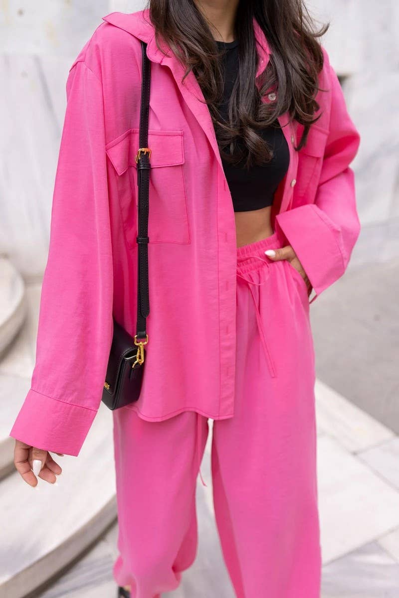 CWSS1064_SPRING AND AUTUMN LOOSE CASUAL TWO-PIECE SUIT