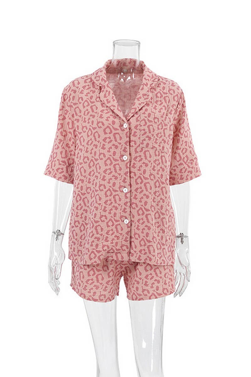 CWSPJ0227_SPRING SEXY LOOSE CASUAL PAJAMAS TWO-PIECE SET