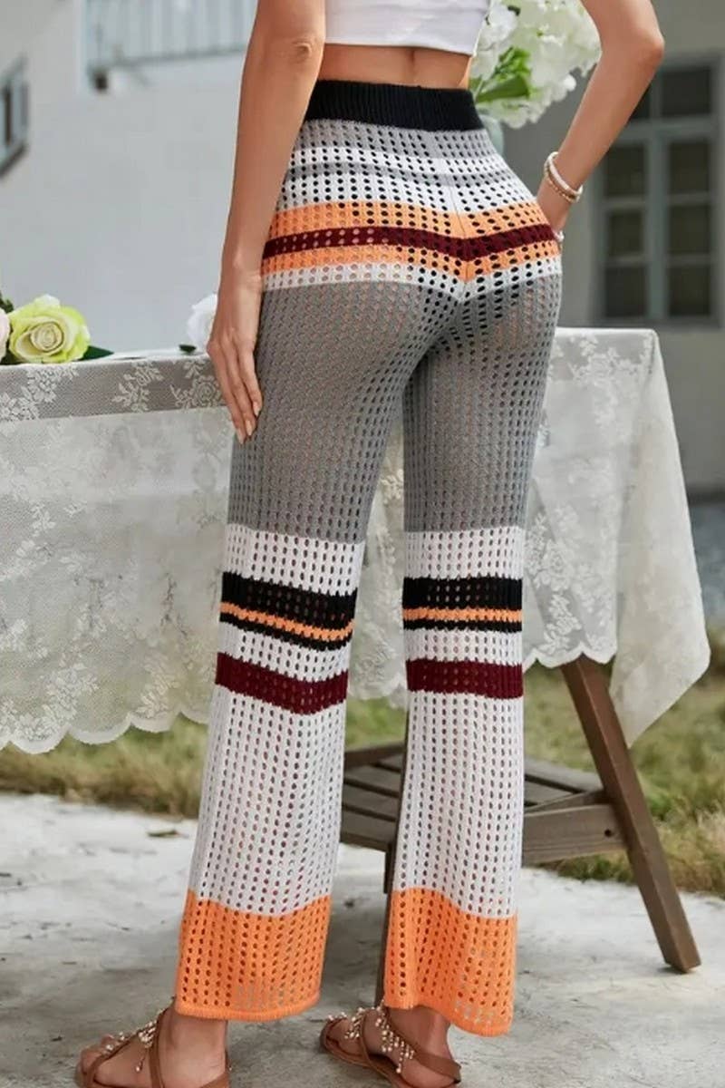 CWBLP1845_SUMMER FASHION STITCHING HOLLOW CASUAL TROUSERS