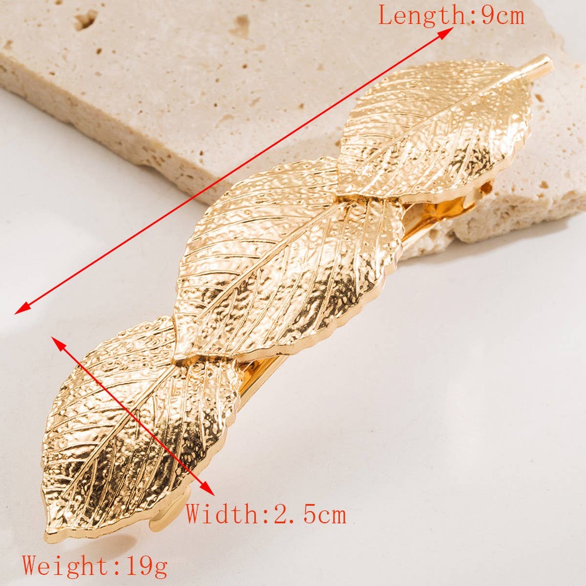 Minimalist Metal Heart Leaf Shell Ponytail Clip