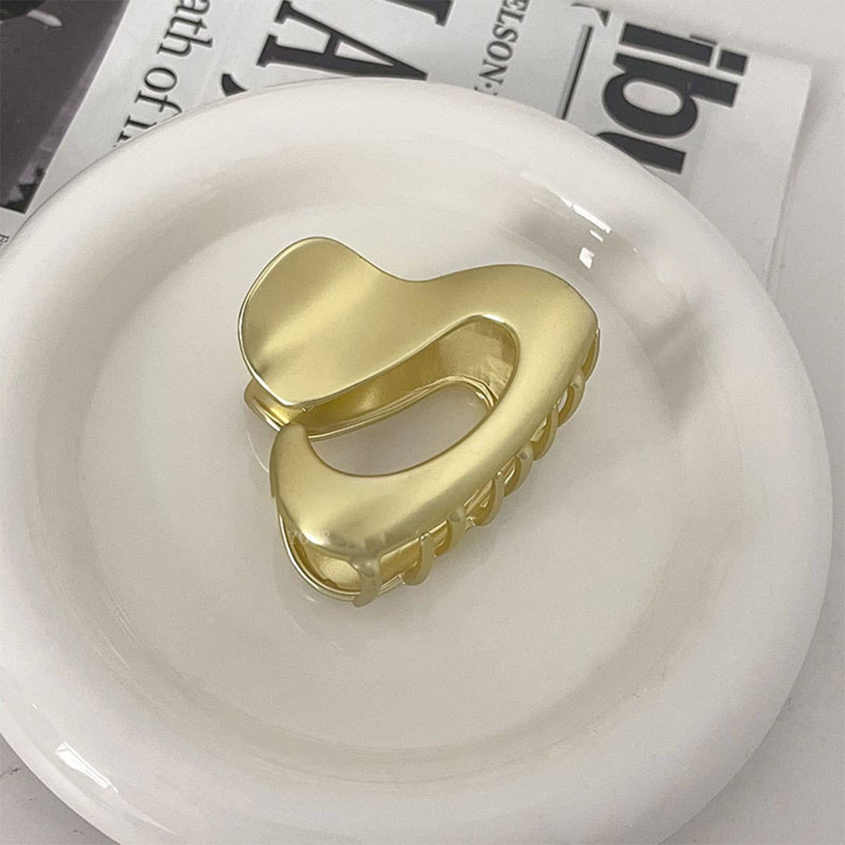 Irregular Metal Hair Claw - Trendy High Pony Clip_CWAHA0288