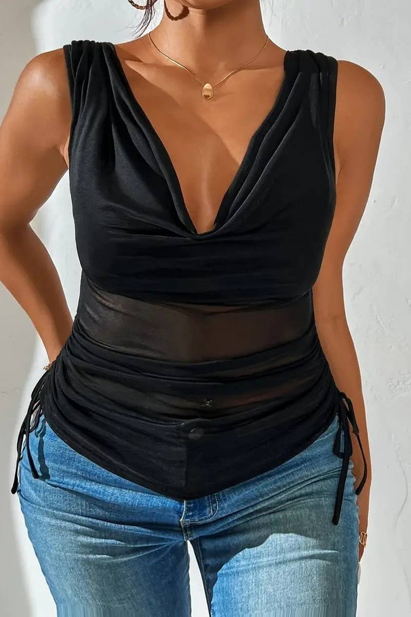 CWTTSL0334_V-NECK PURE SEXY SLEEVELESS VEST