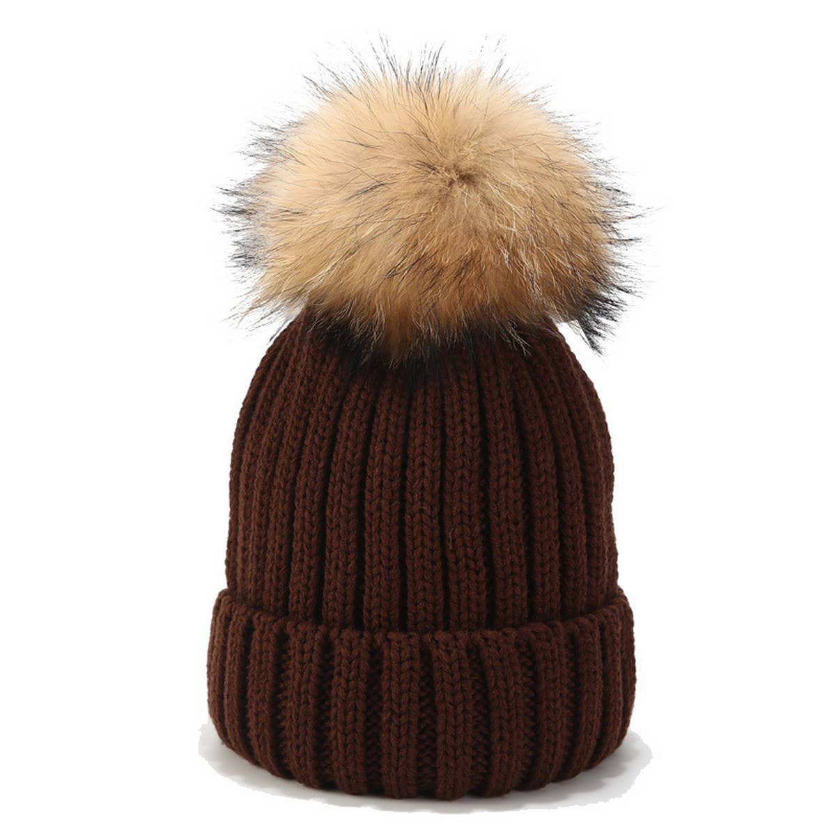 OUTDOOR WARM WOOL BALL KNITTED HAT_CWAH1577