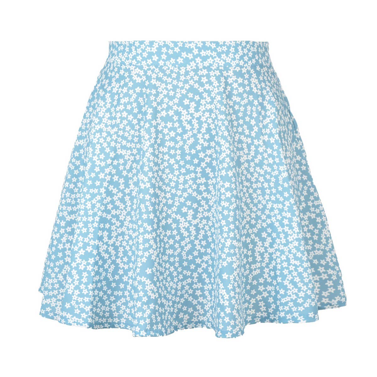 WOMEN'S FLORAL SKIRT CHIFFON PRINT SKIRT_CWAB4797