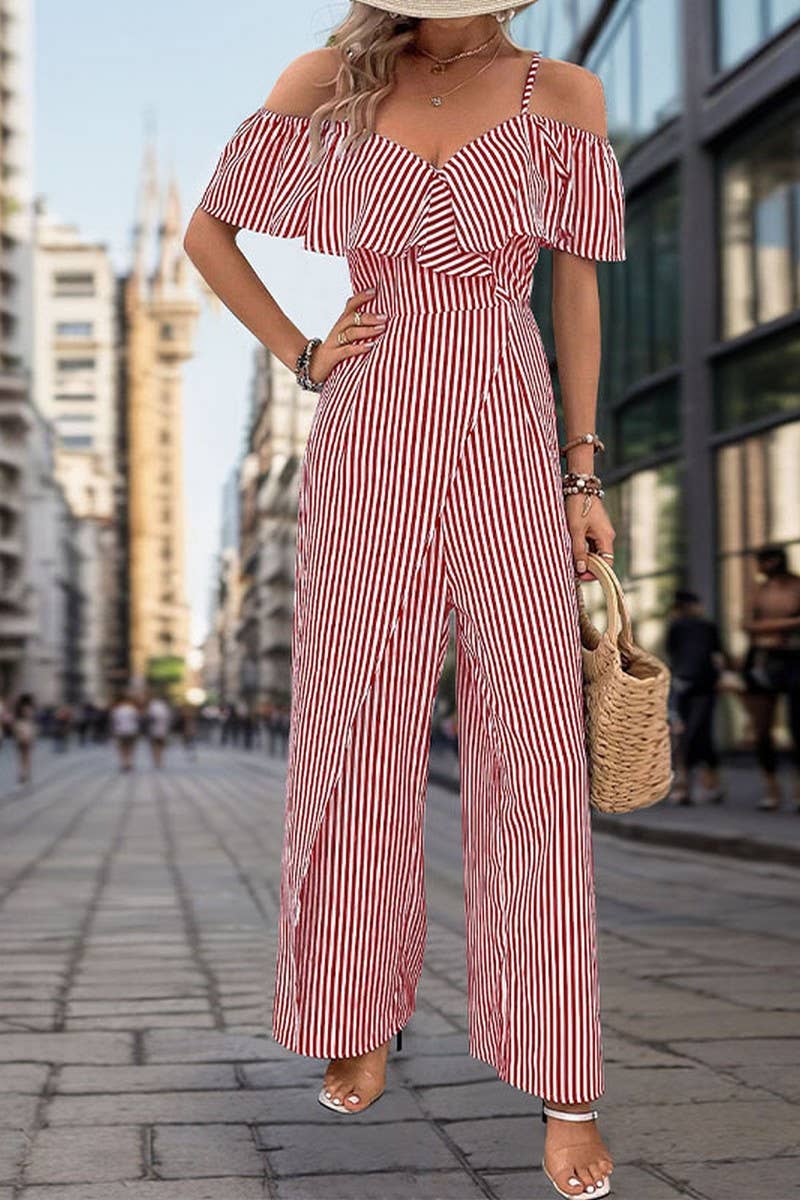 CWSJS0881_STRIPED SUSPENDERS WIDE-LEG JUMPSUIT