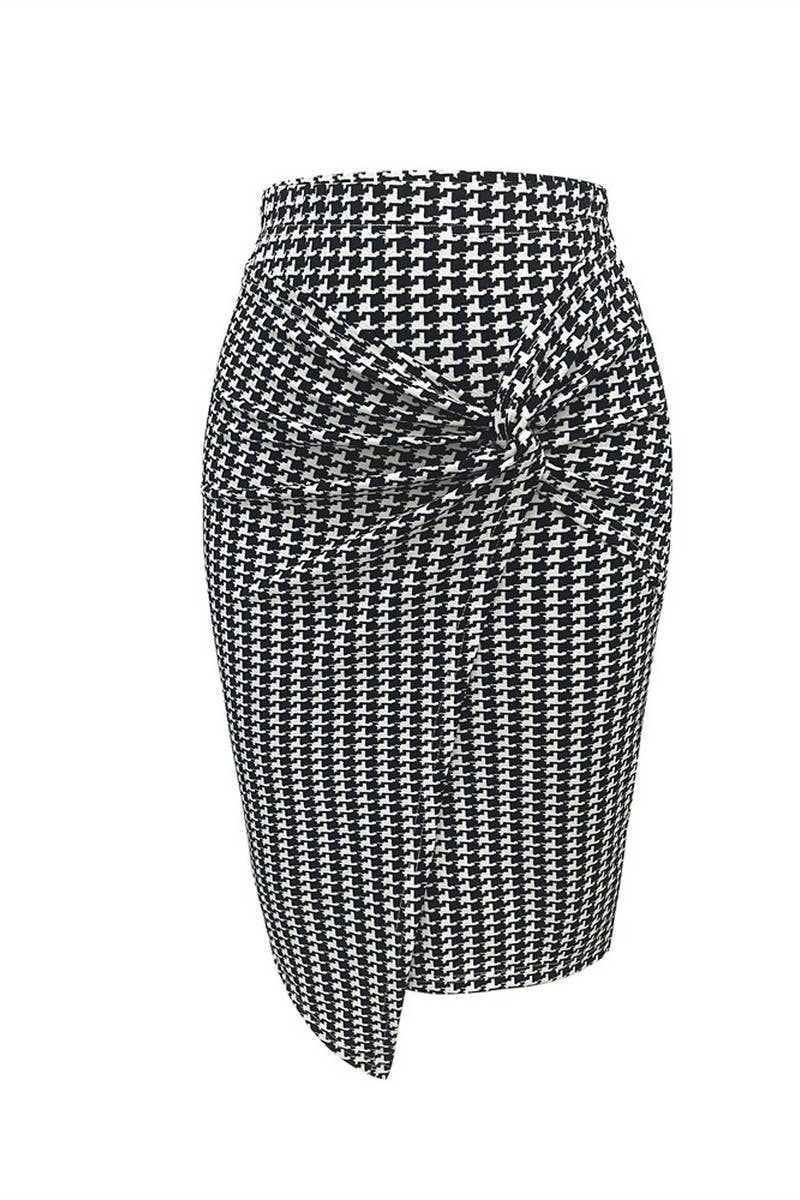 CWBMS0411_ELEGANT AND STYLISH COMMUTER FRONT TWIST SKIRT
