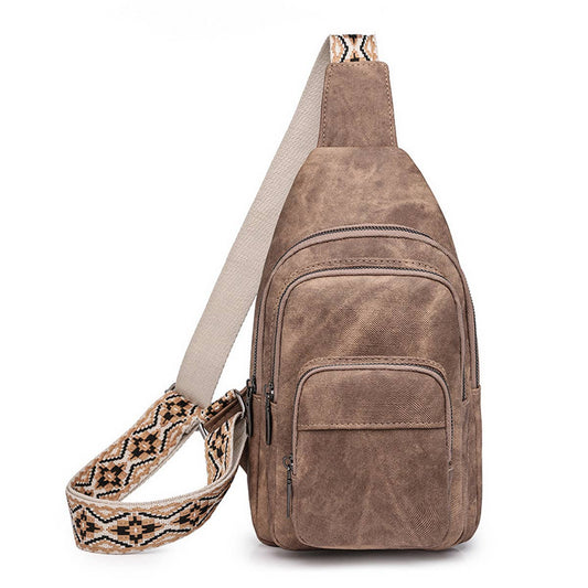 2024 NEW SIMPLE PU WAIST BAG MESSENGER BAG_CWAB2711