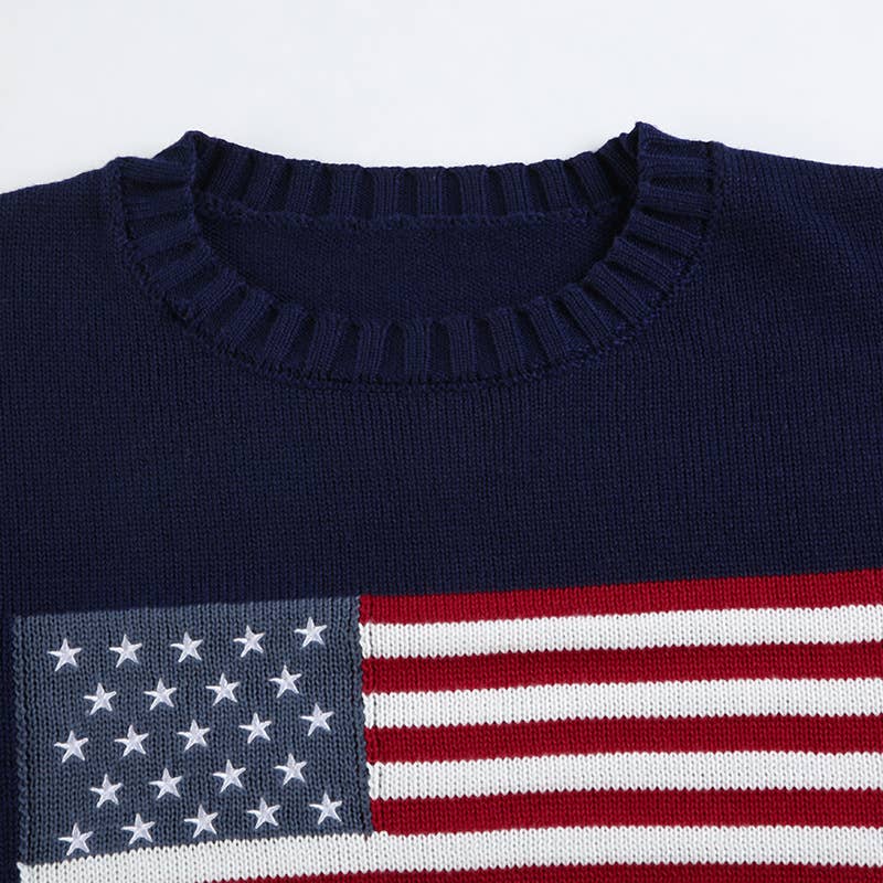 BRITISH STYLE FLAG CASUAL LONG-SLEEVED SWEATER