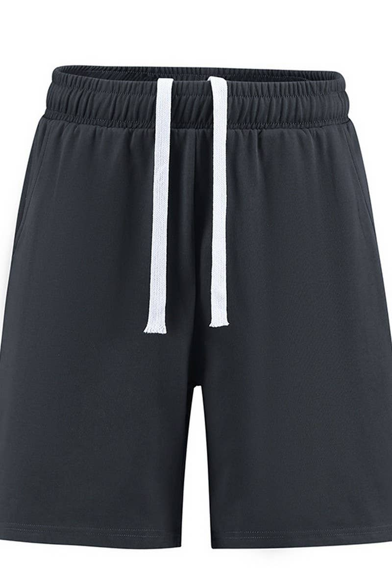 CWBSP0612_MEN'S SOLID DRAWSTRING QUICK DRY SHORTS