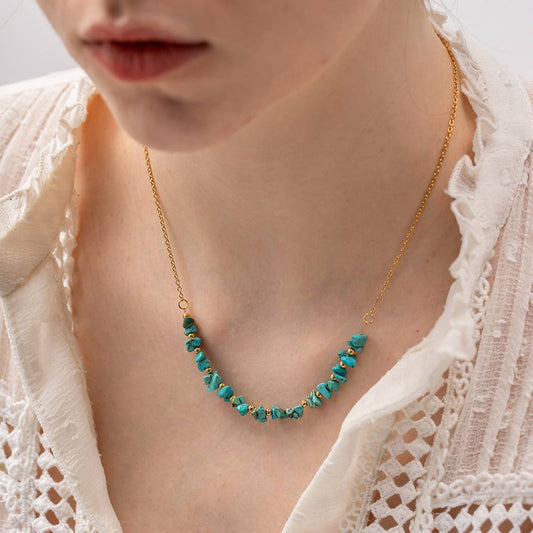 HIGH-END NATURAL STONE PENDANT NECKLACE