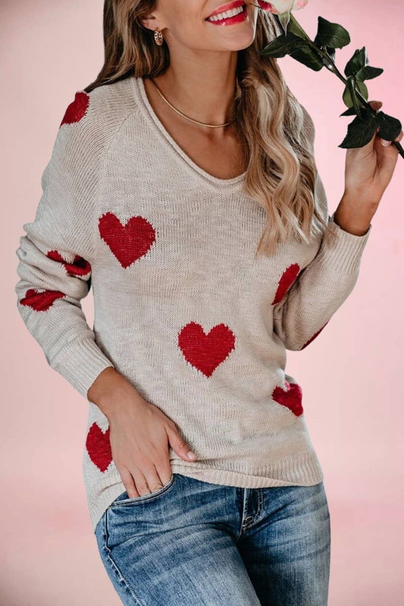 CWOSWL5840_WINTER LOVE U-NECK LONG-SLEEVED SWEATER