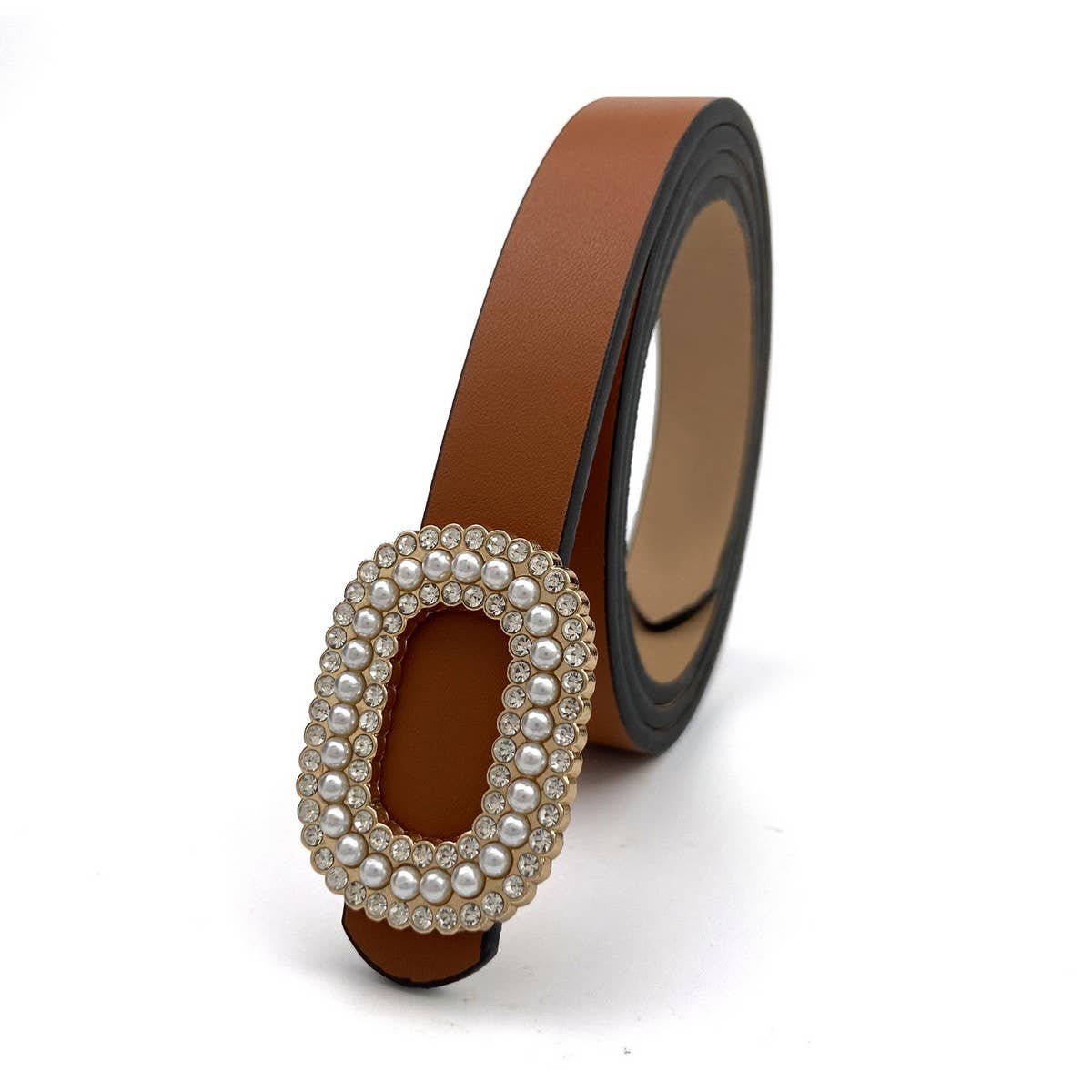 MULTICOLOR RHINESTONE PEARL BELT VERSATILE BELT_CWABE0688