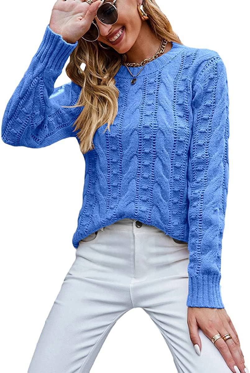 CWOSWL0815_ Long Sleeve Loose Neck Pullover Sweater