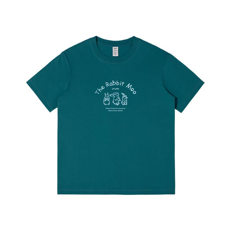 CWTTS0938_ALPHABET ANIMAL PRINT ROUND NECK CASUAL T SHIRT