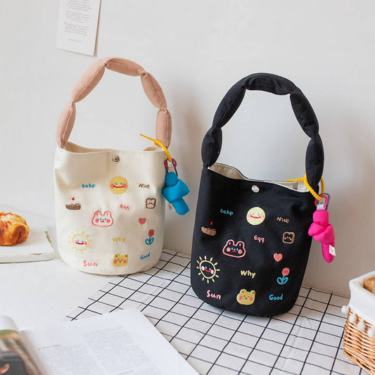 Original Embroidered Canvas Tote Bag for Girls_CWAB5590