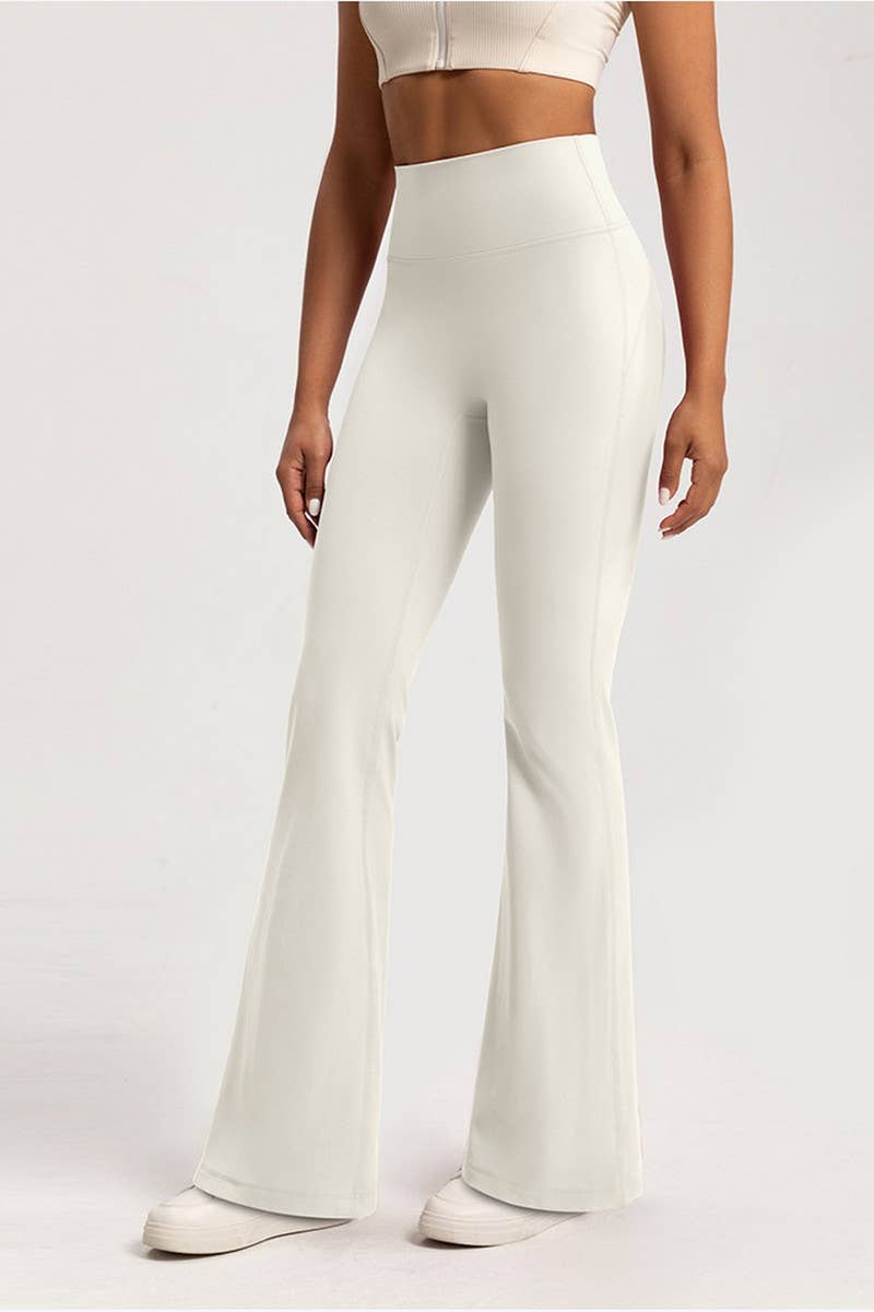 CWBLP1499_HIGH WAISTED SLIM FIT WIDE LEG SPORTS TROUSERS