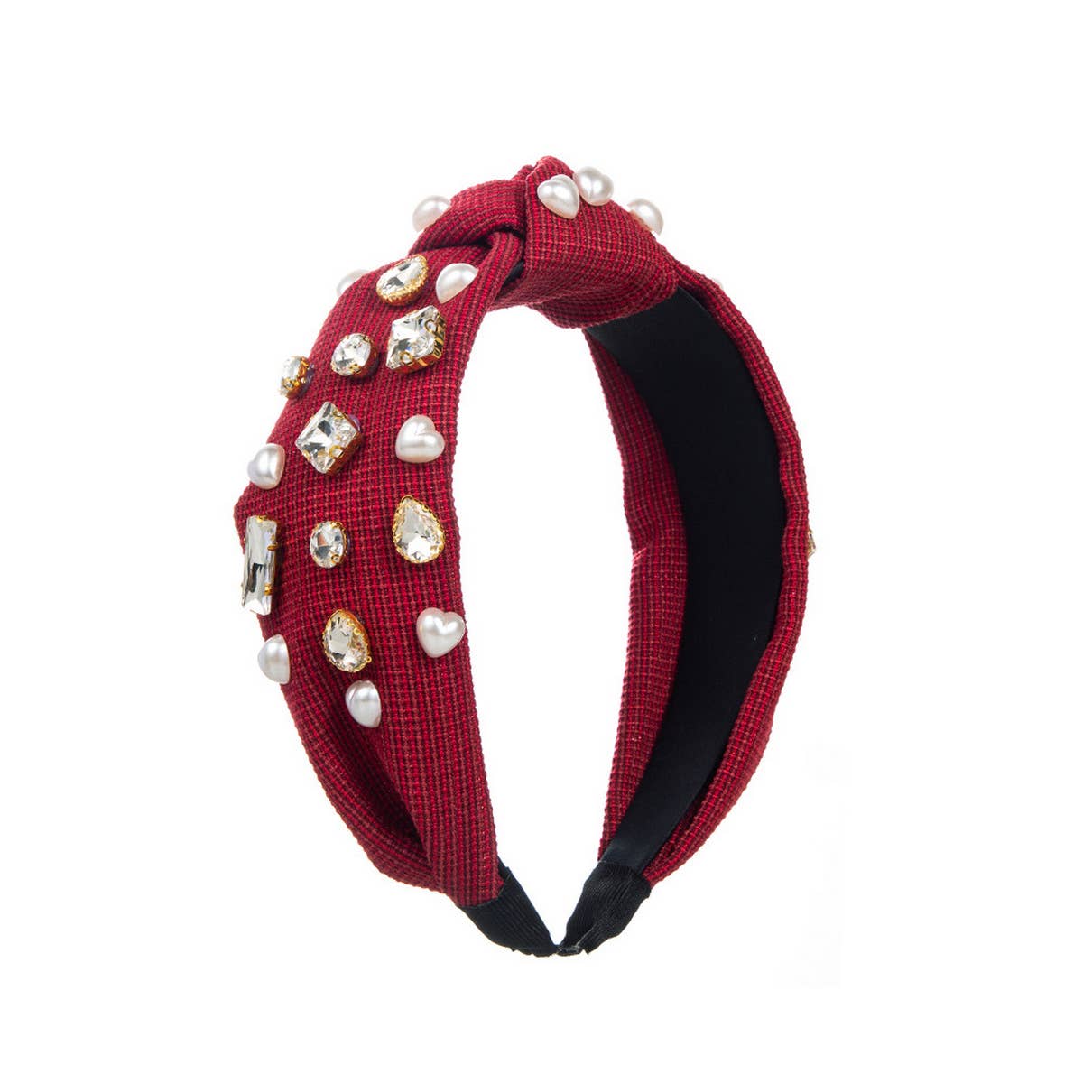 DIAMOND AND PEARL WIDE HEADBAND