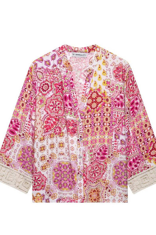 CWSBSL0165_CORDED LACE CUFFS PRINTED SHIRT AND PANTS