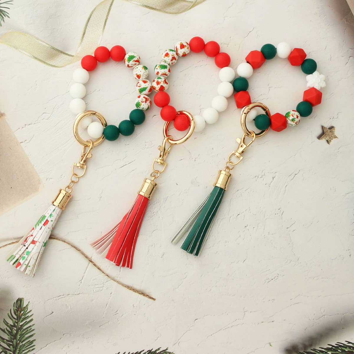WOODEN BEAD BRACELET KEYCHAIN_CWMM1313