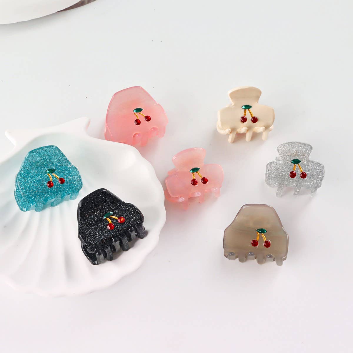 CWAHA1405_ CHERRY SMALL HAIR CLAW CLIP,SUMMER SET
