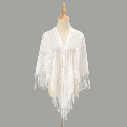 Solid Color Lace Scarf - Soft Shawl for Women_CWMM1995