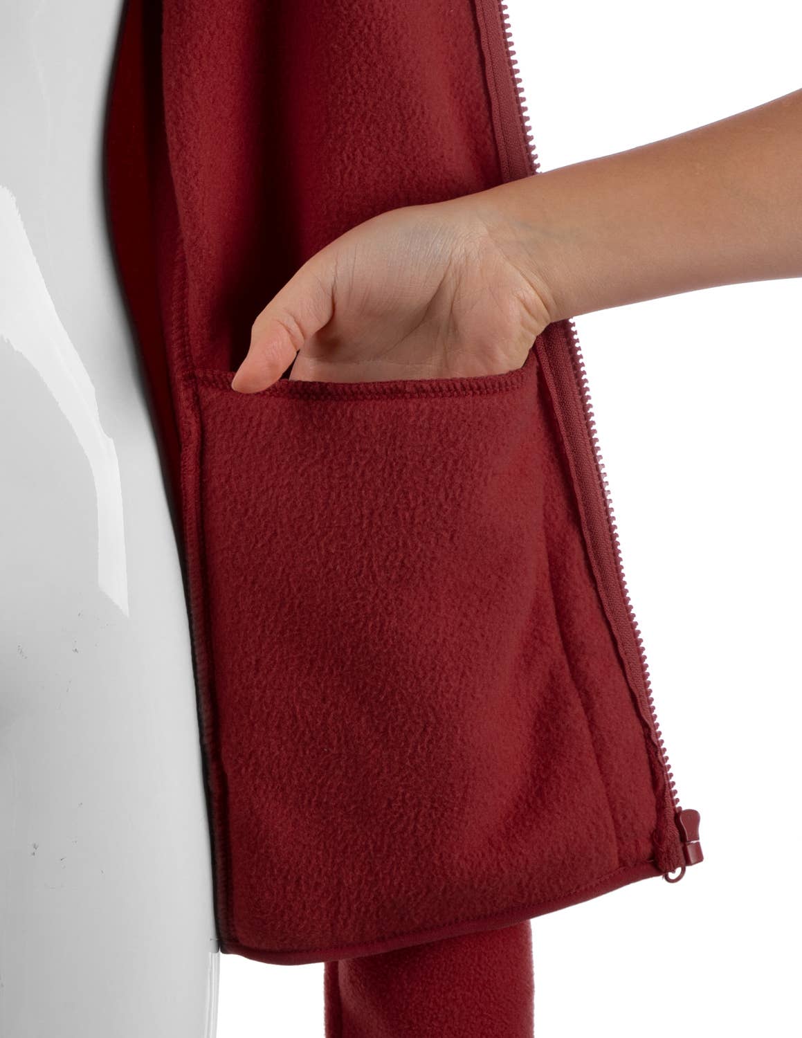 CWOJA693_Long Sleeve Full-Zip Thermal Basic Fleece Jacket