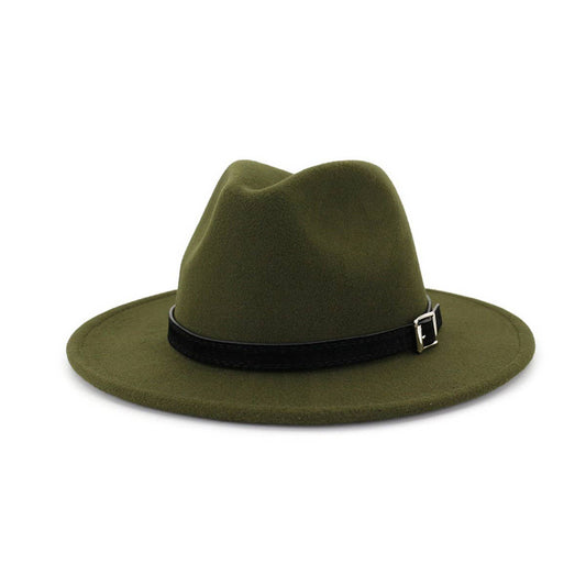 AUTUMN AND WINTER CLASSIC FLAT BRIM JAZZ HAT_CWAH1778