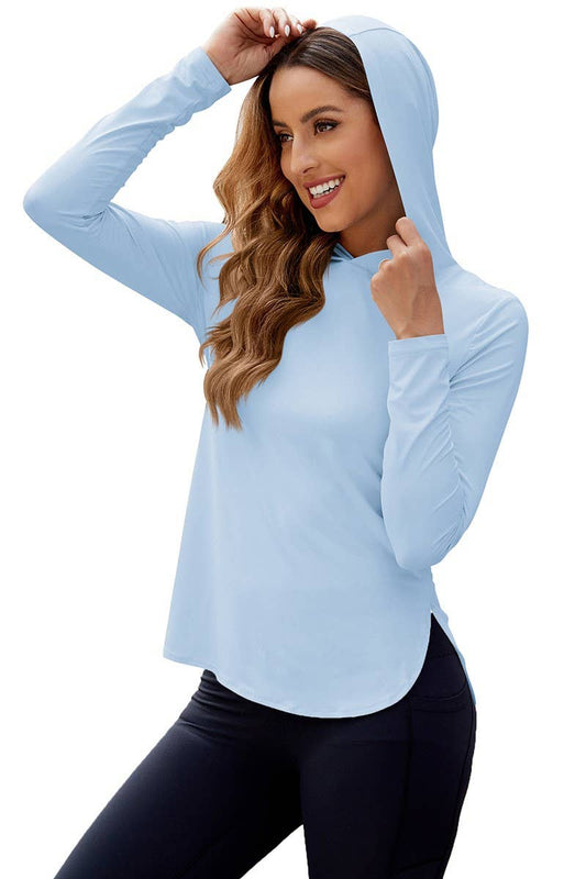 CWOHOL1118_UPF 50+ HOODED UV PROTECTION LONG SLEEVE SHIRT