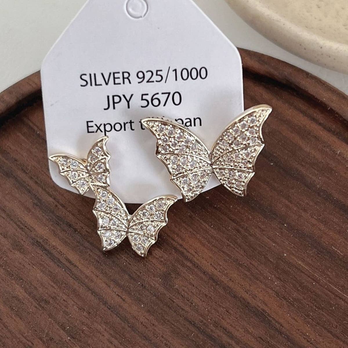 FOREST ASYMMETRIC BUTTERFLY EARRINGS