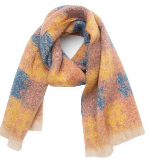 Circle Yarn Jacquard Scarf ? Unisex Winter Wrap