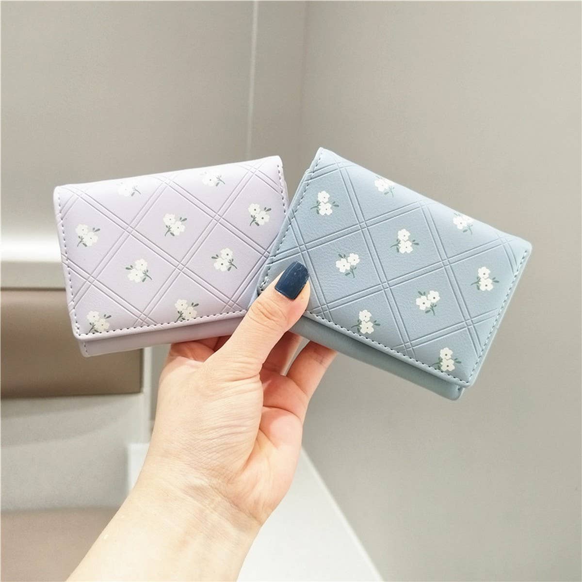 SMALL FRESH FLORAL SHORT TRI-FOLD WALLET_CWAB2554