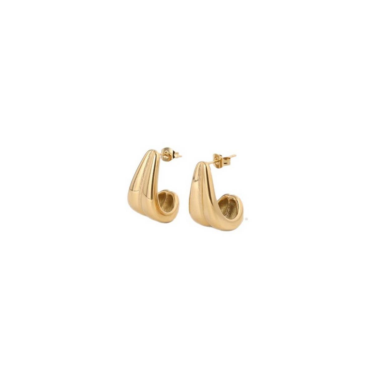 Stainless Steel Mirror Geometric Earrings_CWAJE5114