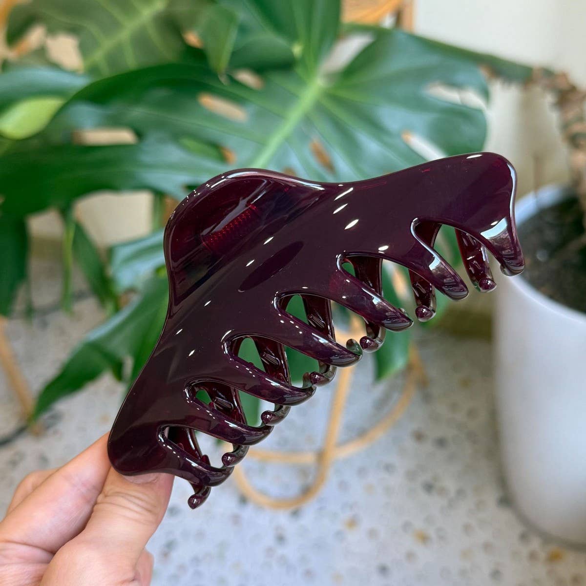 CWAHA4584_NEW SIMPLE BUTTERFLY BUCKLE KEEL HAIRPIN