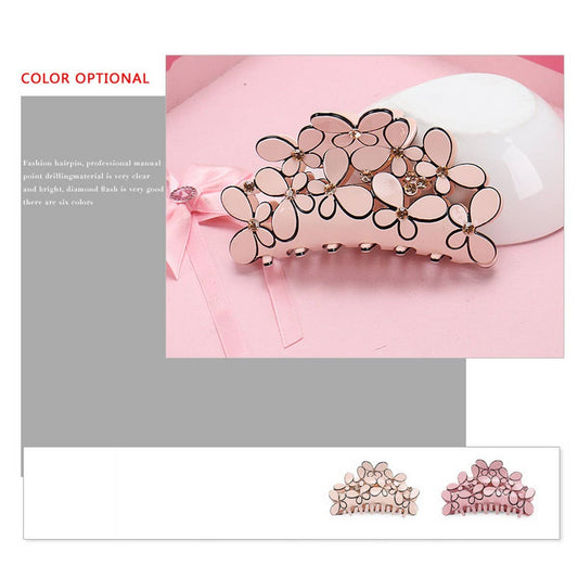 CZECH DIAMOND ACETATE HAIR GRAB SHARK CLIP