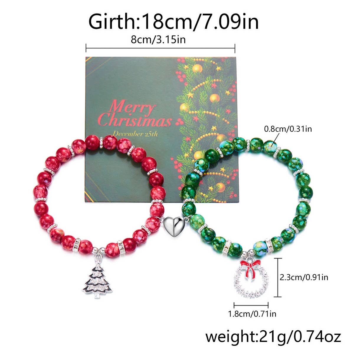 HANDMADE FLOWER BEADS MAGNETIC BEADED BRACELET