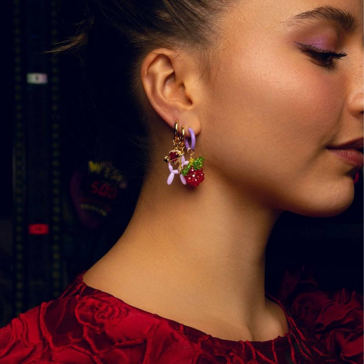Fashion Stainless Steel Fruit Series Earrings_CWAJE5116