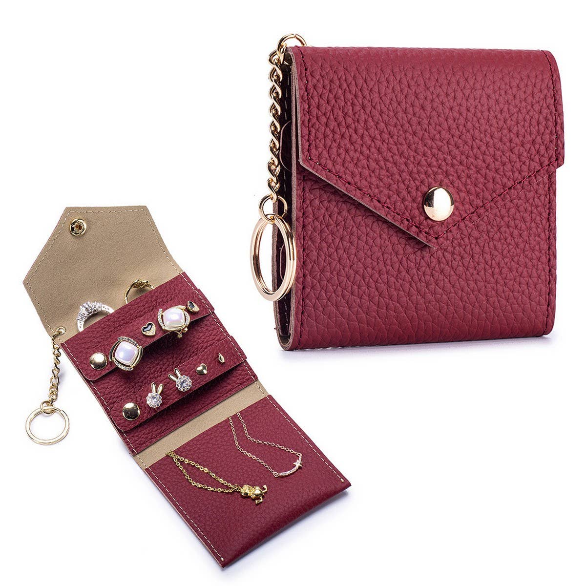 Fashion Leather Jewelry Pouch?Portable Organize_CUAB00378