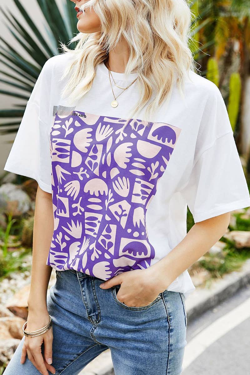 CWTTS1419_SUMMER FASHION ROUND NECK T-SHIRT