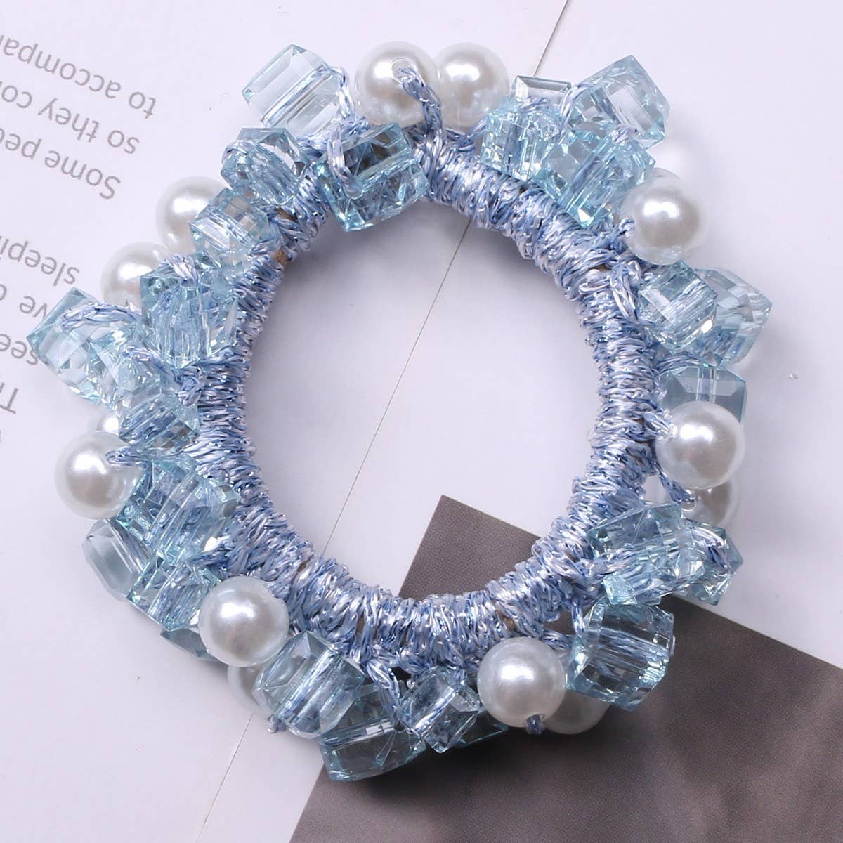 Elegant Pearl Crystal Hair Tie New Simple Style