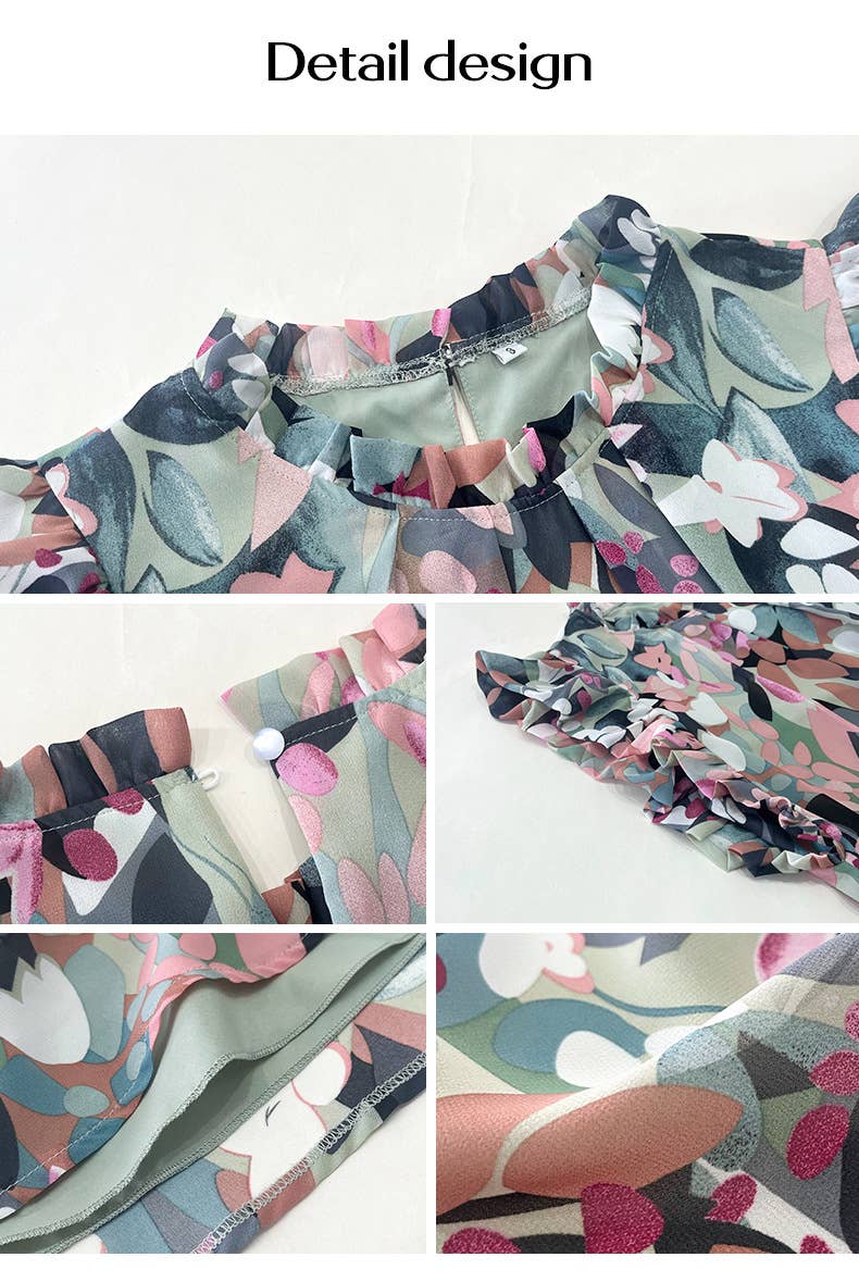 CASUAL HOLIDAY PRINT SLEEVELESS DRESS