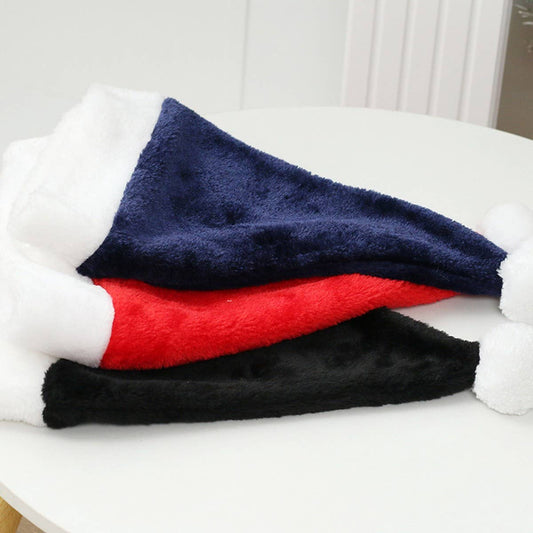 Luxury Plush Santa Hat for Christmas Party_CWAJE05372