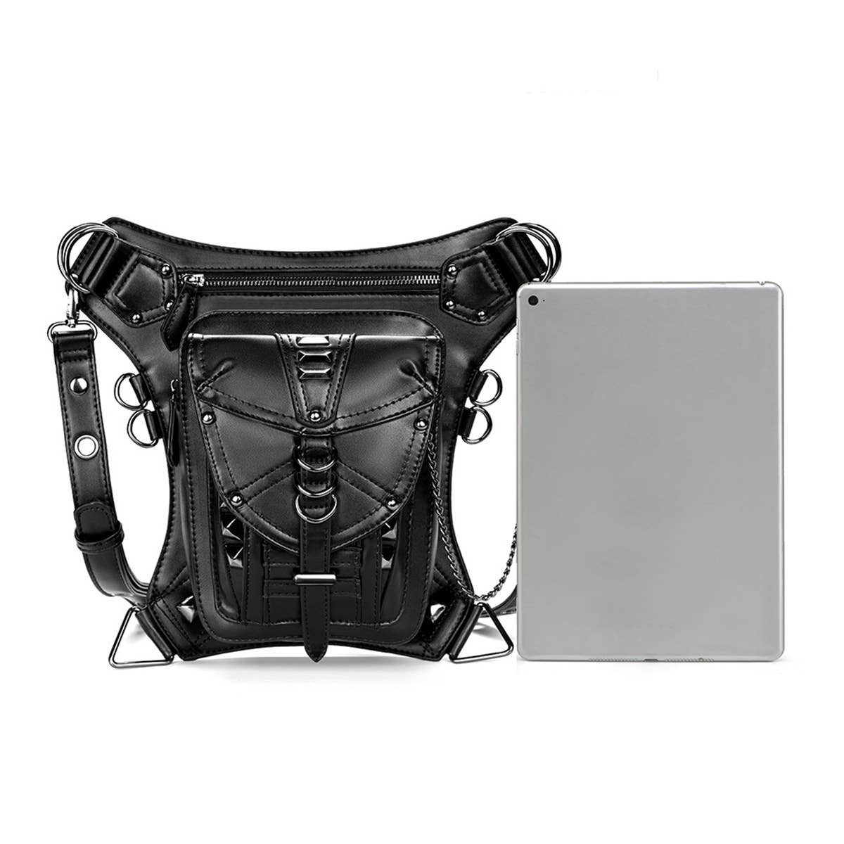 RETRO STEAMPUNK LEATHER MESSENGER BAG_CWAB0636