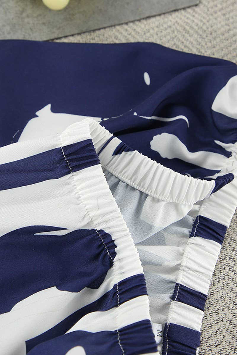 CWSPJ0359_PRINTED LOOSE LONG-SLEEVED TROUSERS PAJAMA SET