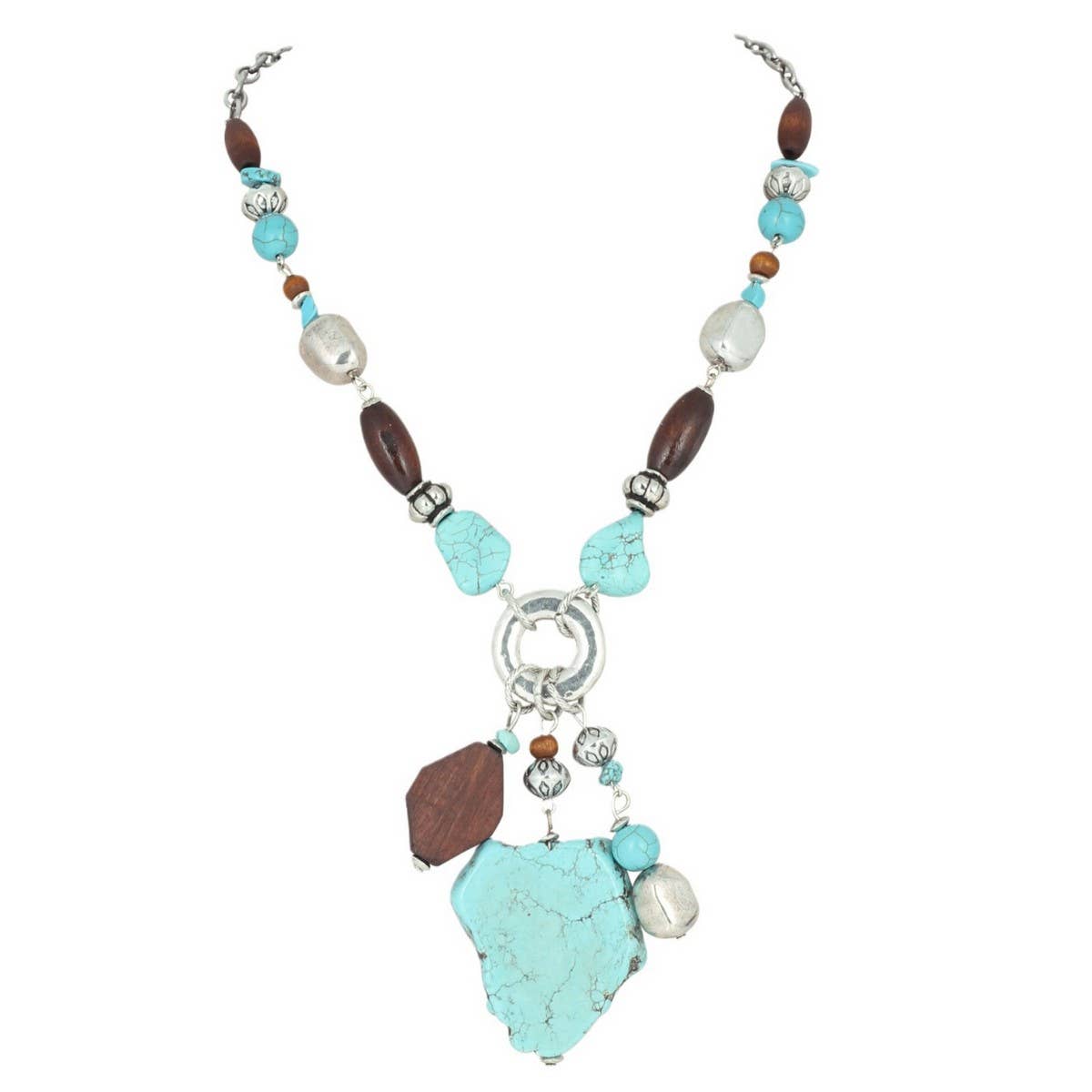 POPULAR RETRO SPECIAL-SHAPED WOODEN BEAD NECKLACE_CWAJE1576