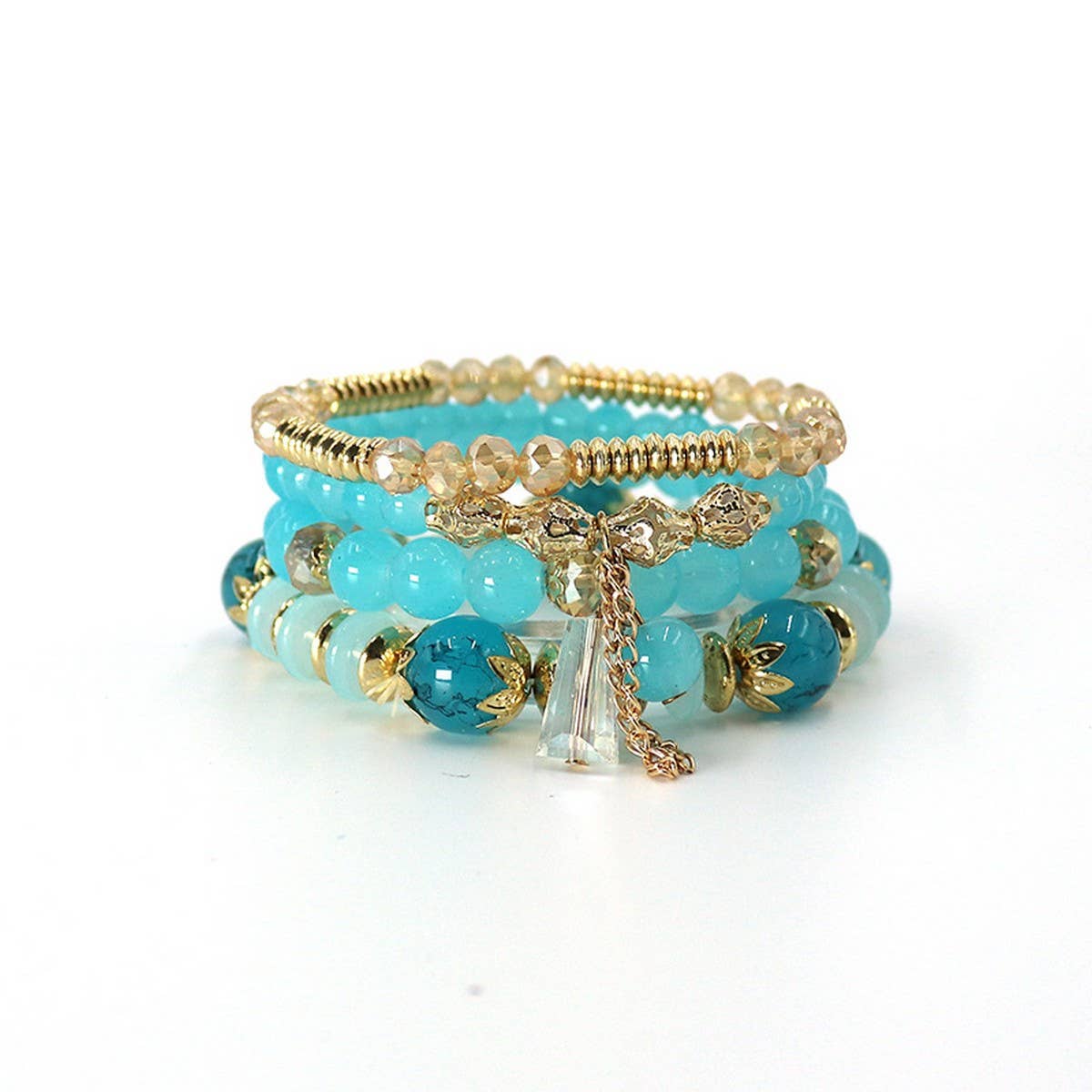 MULTI-LAYERED CRYSTAL BRACELET EXOTIC SET