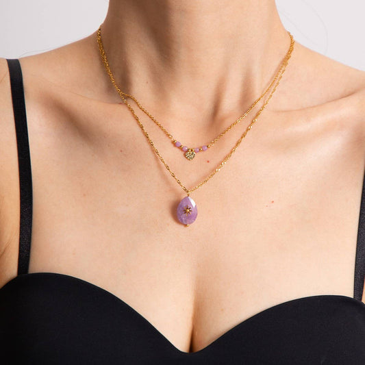 NICHE RETRO DOUBLE-LAYERED CLAVICLE CHAIN_CWAJE1431